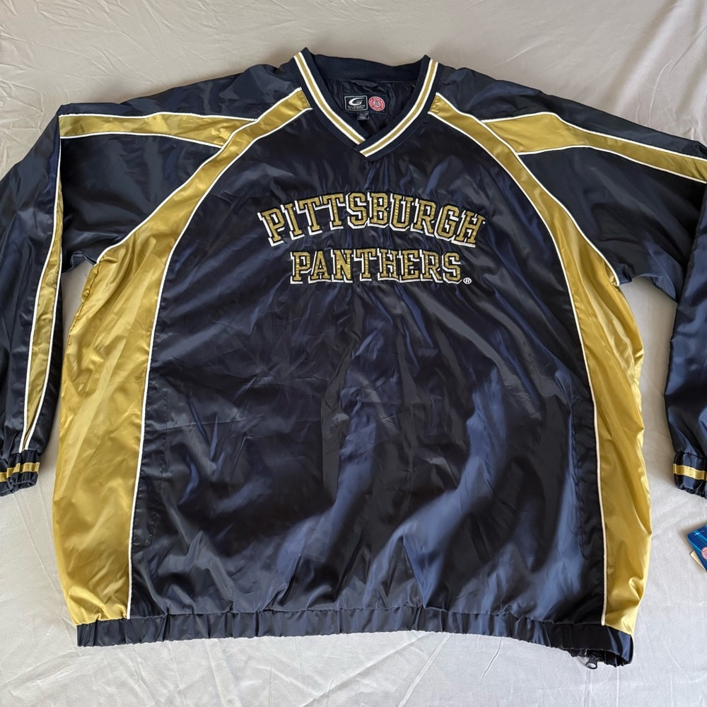 Pittsburgh Panthers Navy and Gold Windbreaker Pullover Jacket